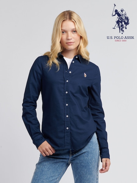 U.S. Polo Assn. Womens Pink 100% Cotton Classic Fit Oxford Shirt (AG9012) | 39 €