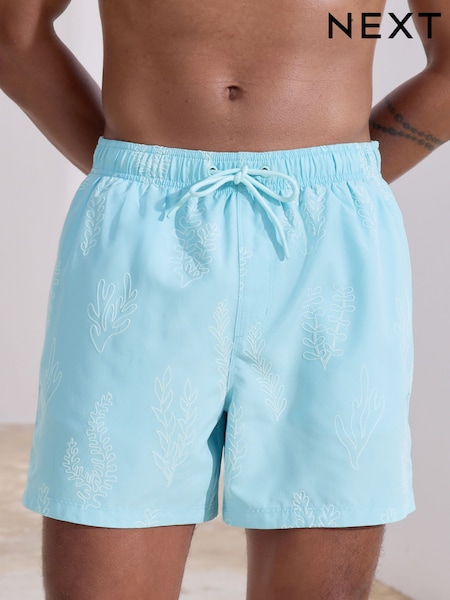 Kevyt Sininen - Kirjaillut Uimashortsit (AG9048) | €33