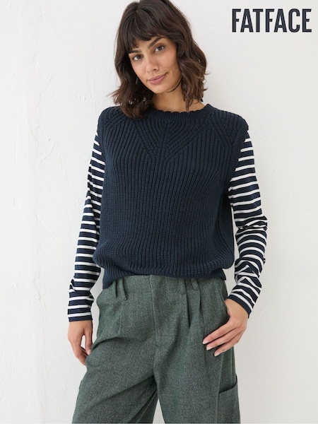 FatFace Navy Heidi 2-in-1 Tank Jersey (AG9057) | $132