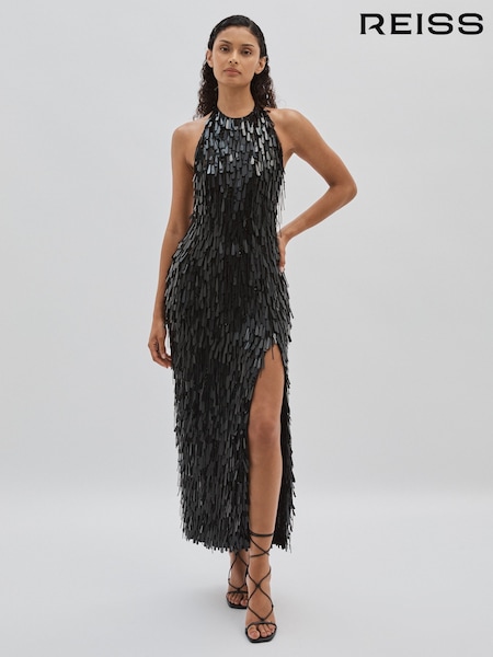 ILTA Sequinned and Beaded Halter-Neck Dress (AG9077) | R$ 8,395