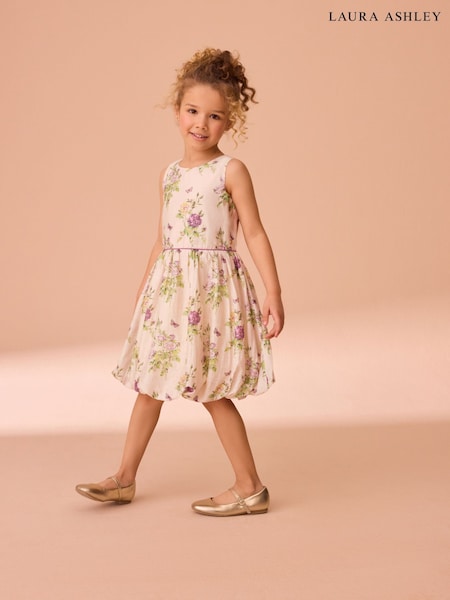 Laura Ashley Cream Floral Bubble Hem Dress (AG9170) | 168 QAR - 188 QAR