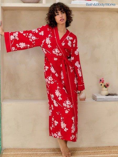 Bath & Body Works Red Japanese Cherry Blossom Lightweight Robe (AG9254) | €74