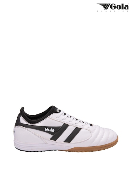 Gola White Mens Ceptor TX Microfibre Lace-Up Football Trainers (AG9263) | ₪277