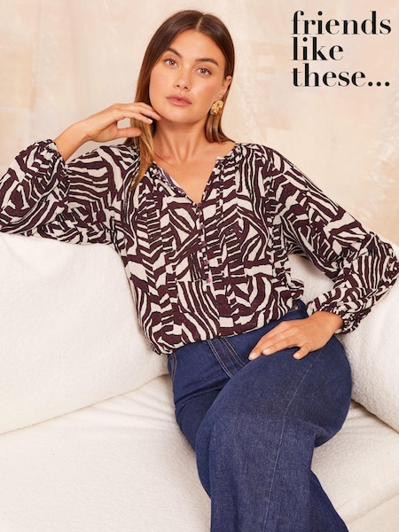 Roșu - Friends Like These Mânecă lungă Mesh Top (AG9349) | 160 LEI