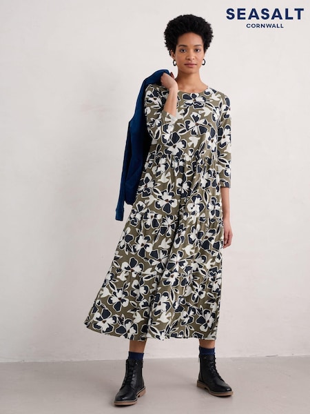 Seasalt Cornwall Green Line Strokes Dress (AG9362) | €46