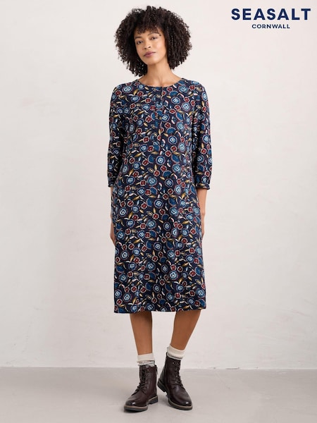 Seasalt Cornwall Navy Blue Sea Call Dress (AG9365) | €63