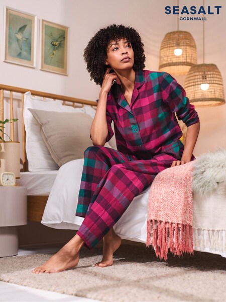 Seasalt Cornwall Pink 100% Cotton Pyjamas (AG9366) | AED174