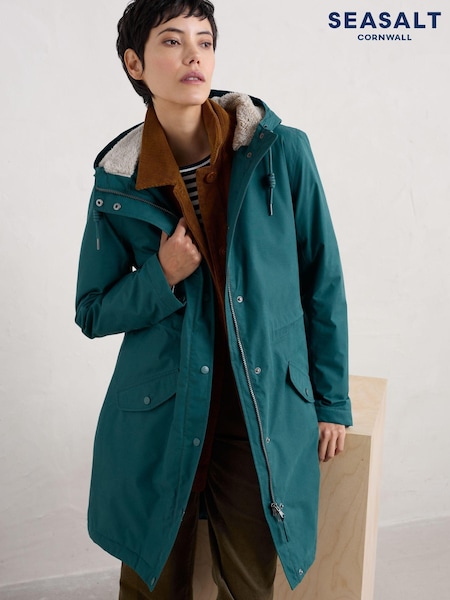 Seasalt Cornwall Blue Tall Plant Waterproof Hunter 2 Coat (AG9374) | €210