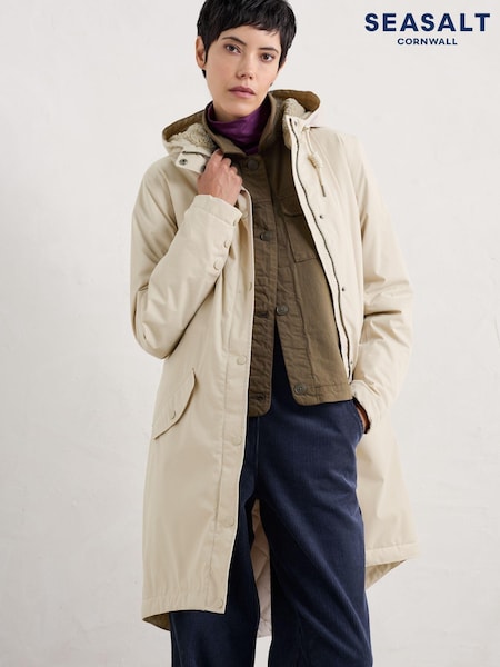 Seasalt Cornwall Natural Plant Waterproof Hunter 2 Coat (AG9380) | €126
