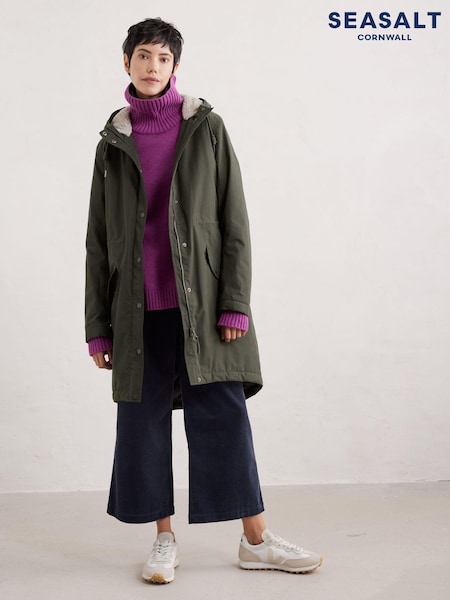 Seasalt Cornwall Green Petite Plant Hunter Coat (AG9382) | €210