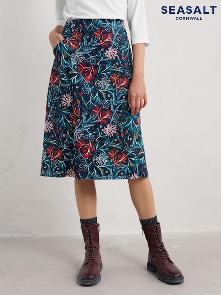 Seasalt Cornwall Black Multi Forest View Skirt (AG9436) | €38