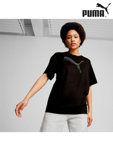 Puma Black Womens EVOSTRIPE T-Shirt (AG9501) | €16