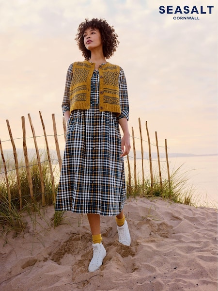 Seasalt Cornwall Blue Tresco Abbey Yarn Dye Dress (AG9612) | €51