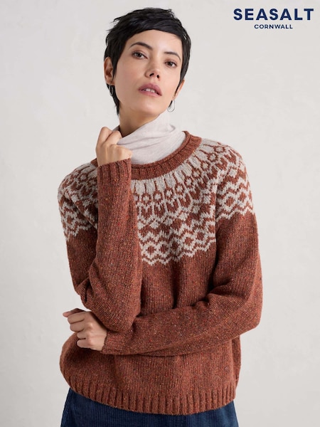 Seasalt Cornwall Brown Port Kinnis Jumper (AG9624) | OMR23