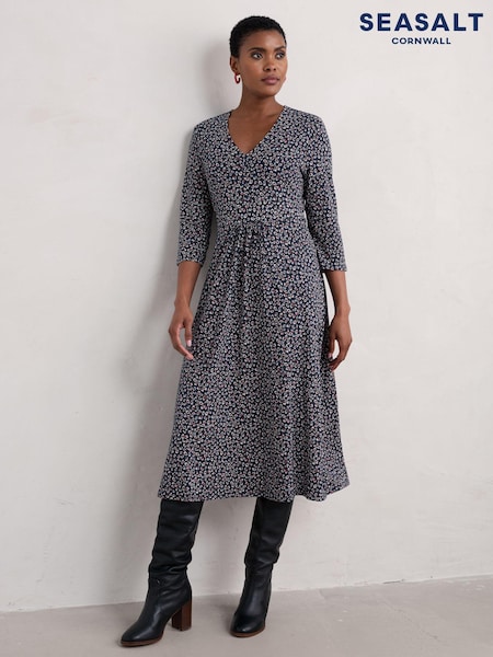 Seasalt Cornwall Blue 3/4 Carwynnen Dress (AG9633) | €53