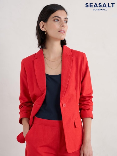 Roșu - Seasalt Cornwall Erica Lenjerie de pat Blend Blazer (AG9661) | 559 LEI