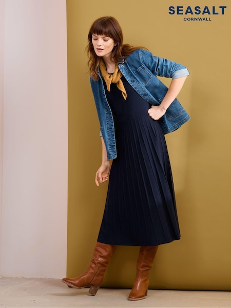 Синий - Seasalt Cornwall Folk Song Dress (AG9672) | €63