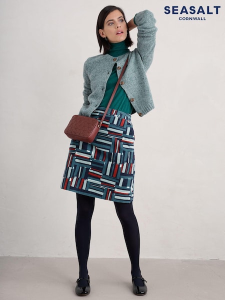 Blau - Seasalt Cornwall Ferry Crossing Needlecord 100% Organic Cotton Skirt (AG9677) | 45 €