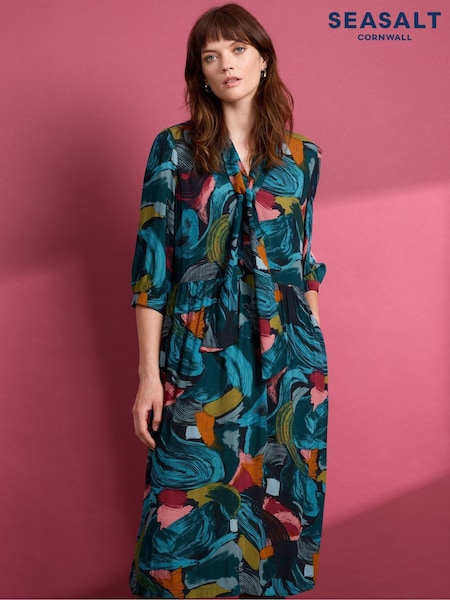 Seasalt Cornwall Black Multi Harbour Cove Dress (AG9696) | €51