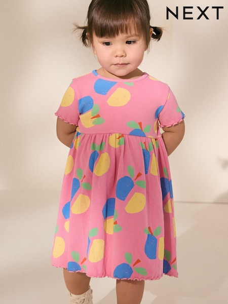 Bright Pink Short Sleeve Jersey Summer Dress (3mths-7yrs) (AG9782) | $10 - $14