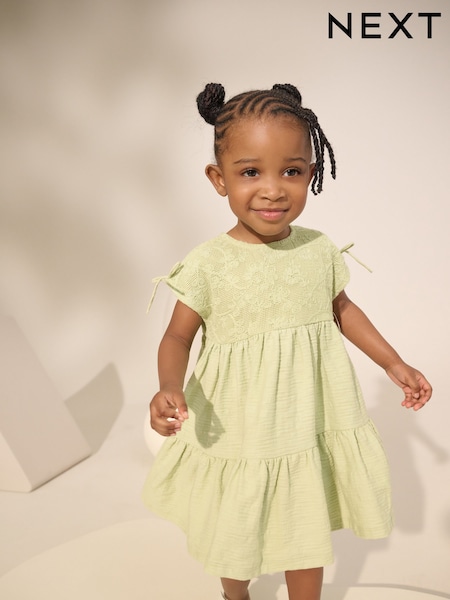 Sage Green Sleeveless Lace Summer Dress (3mths-7yrs) (AG9799) | €21 - €26