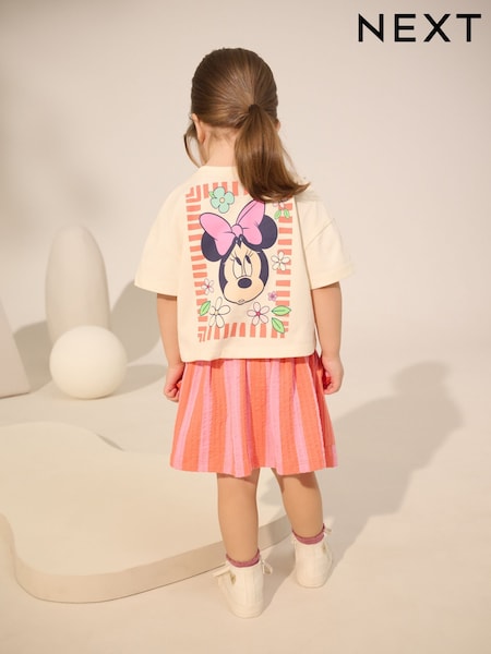Orange/Pink Minnie Mouse Top & Skirt Set (3mths-7yrs) (AG9833) | AED127 - AED147