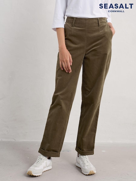 Seasalt Cornwall Green Petite Crackington Trousers (AG9845) | €43
