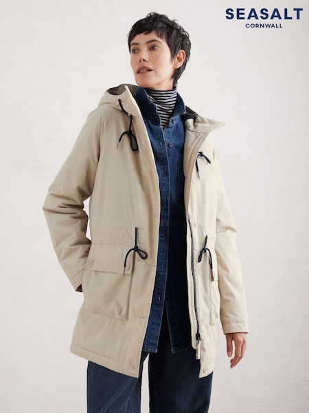 Seasalt Cornwall Natural Tall Cliff Castle Coat (AG9847) | €95