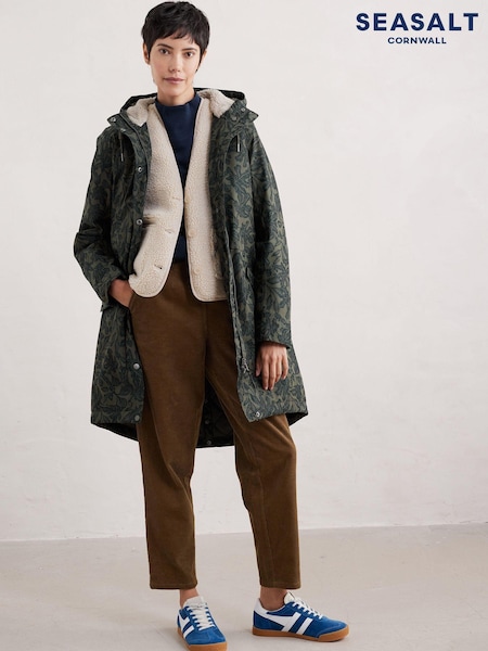 Seasalt Cornwall Green Plant Waterproof Hunter 2 Coat (AG9862) | €113