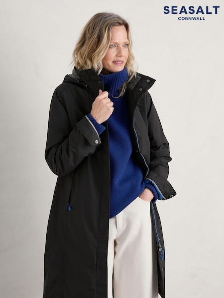 Seasalt Cornwall Black Petite Janelle Coat (AG9901) | AED990