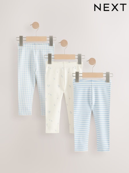 Blau - Ribbed Leggings 3 Pack (3mths-7yrs) (AG9943) | 17 € - 23 €