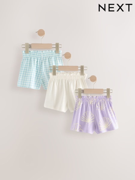 Lila mov - 100% Cotton Shorts 3 Pack (3mths-7yrs) (AG9947) | 82 LEI - 112 LEI