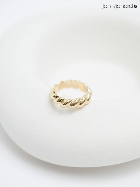 Jon Richard Gold Tone Polished Twisted Ring (AG9965) | €27