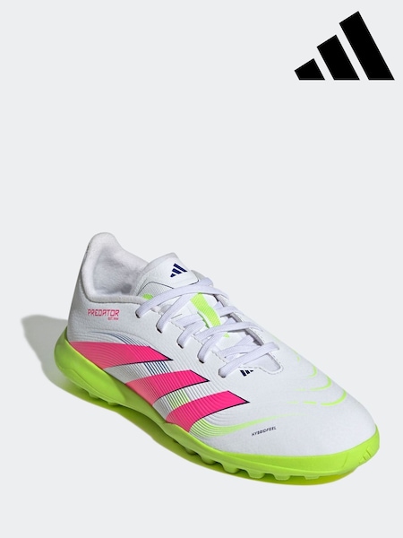 adidas White/Pink Kids Predator League Turf Boots (AG9988) | R$ 495