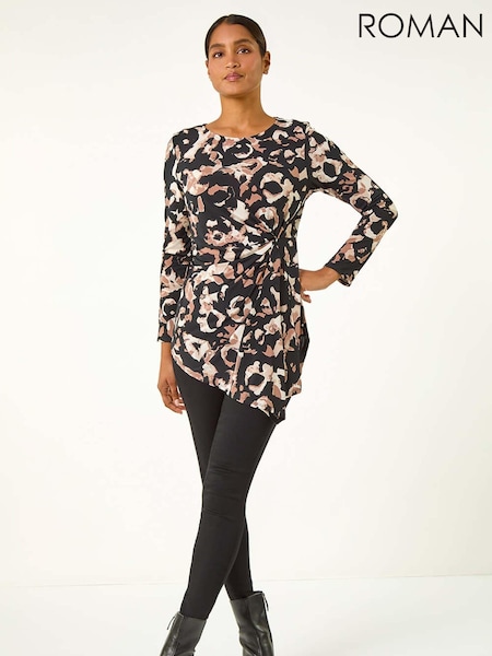 Roman Stretch Animal Print Twist Top (AH1022) | 55 €