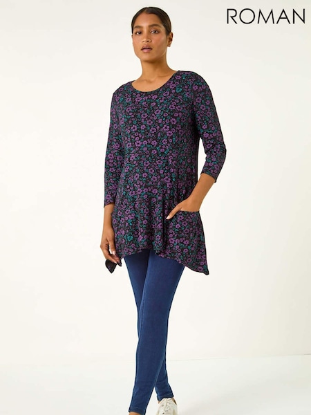 Roman Ditsy Floral Stretch Tunic (AH1036) | 45 €
