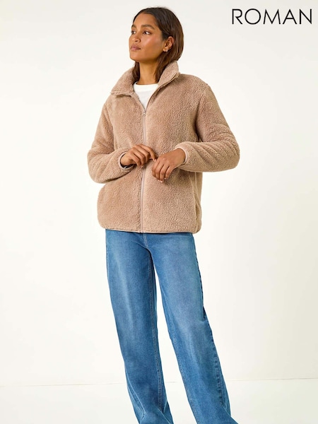 Roman Natural Soft Sherpa Fleece Jacket (AH1060) | €62