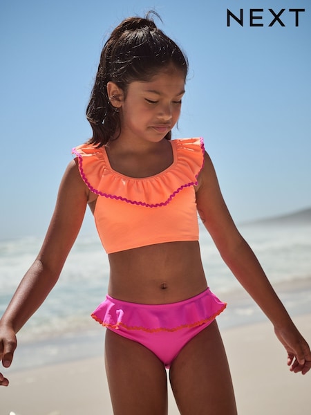 ורוד/כתום - Ruffle Bikini (3-16yrs) (AH1110) | ‏55‏₪ - ‏75‏ ₪