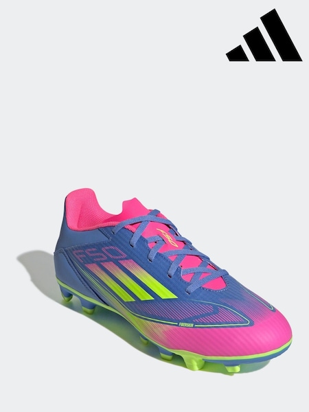 adidas Adult F50 Club Firm/ Blue/Pink -Ground Boots (AH1238) | 372 LEI
