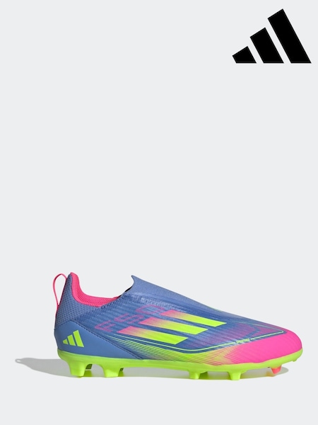 adidas Blue Kids F50 League Laceless Firm/Multi-Ground Boots (AH1260) | ₪277