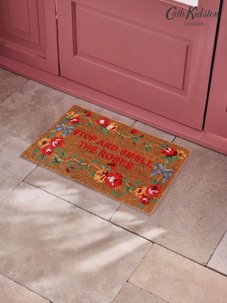Cath Kidston Stop And Smell The Roses Slogan Doormat (AH1506) | €22