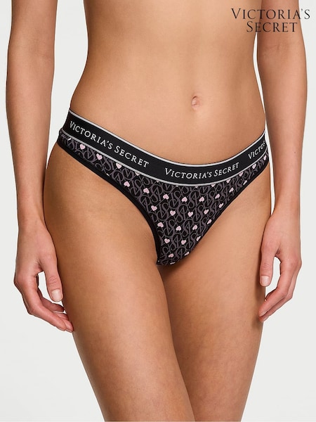 Victoria's Secret Black Hearts Thong Knickers (AH3423) | €10.50