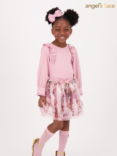 Angels Face Pink Deborah Satin Ruffle Top (AH3458) | 2,403 UAH - 2,583 UAH