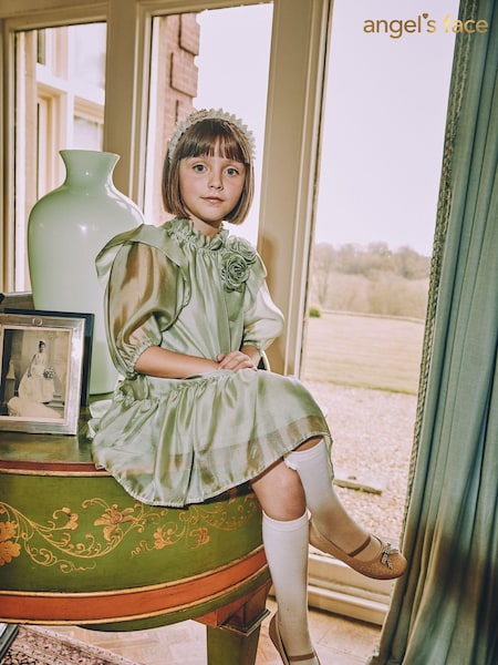 Angels Face Green Lark Rose Trim Dress (AH3471) | €59 - €63