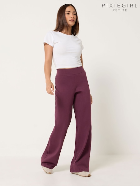 Red - Pixiegirl Petite Wide Leg Yoga Pants