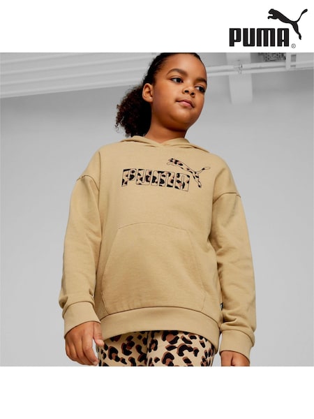 Puma Brown Kids Girls ESS+ Animal Hoodie (AH3749) | €53