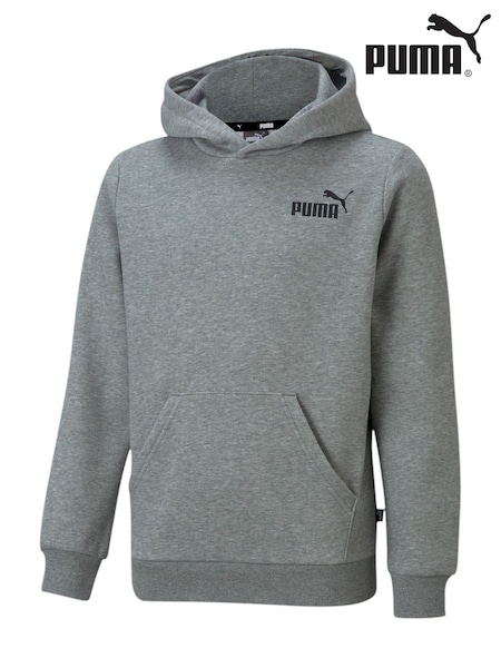 Puma Grey Kids Boys Small Essentials Logo Hoodie (AH3773) | 86 QAR