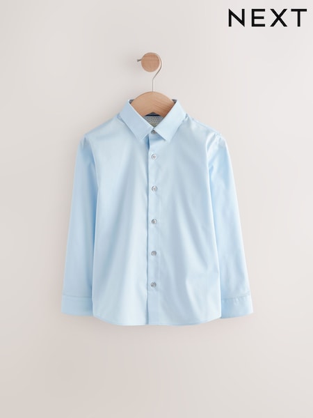Light Blue Long Sleeve Long Sleeves Smart Trimmed Shirt (3-16yrs) (AH3941) | €18 - €25