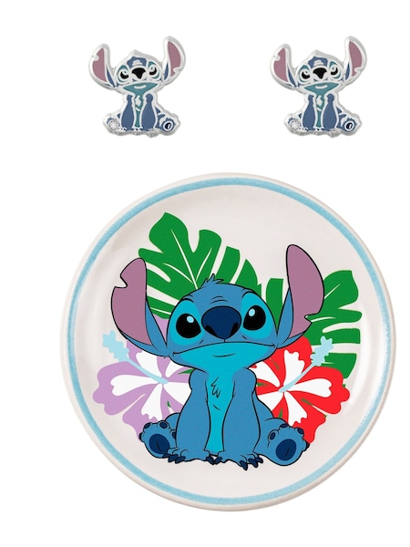 Peers Hardy Lilo And Stitch White Earrings And Trinket Tray Set (AH3942) | €44