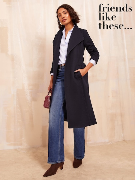 marine - Friends Like These Funnel Wrap Coat (AH4070) | € 94